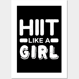 Hiit Like A Girl l Tabata Fitness Workout Gym graphic Posters and Art